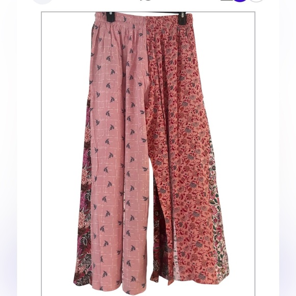Sacred Thread Boho Patchwork Wide Leg Pants NWT - Picture 4 of 5